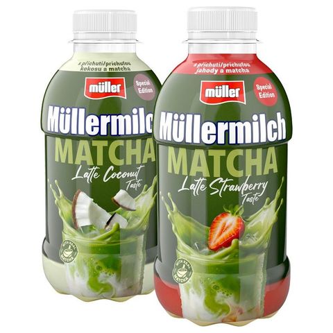 Müller Müllermilch Matcha milk drink mix (coconut, strawberry) | 400 g