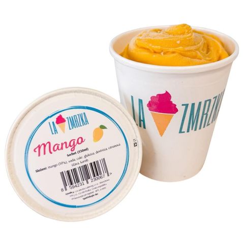 La Zmrzka Mango sorbet ice cream | 530 ml