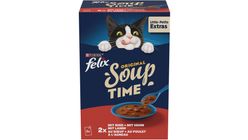 Purina Felix Soup Original Home Style Selection Supplementary Wet Cat Food in Sauce 6 x 48 g