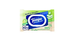 Tempo feuchte Toilettentücher Sanft & Sensitiv Aloe 42 Blatt