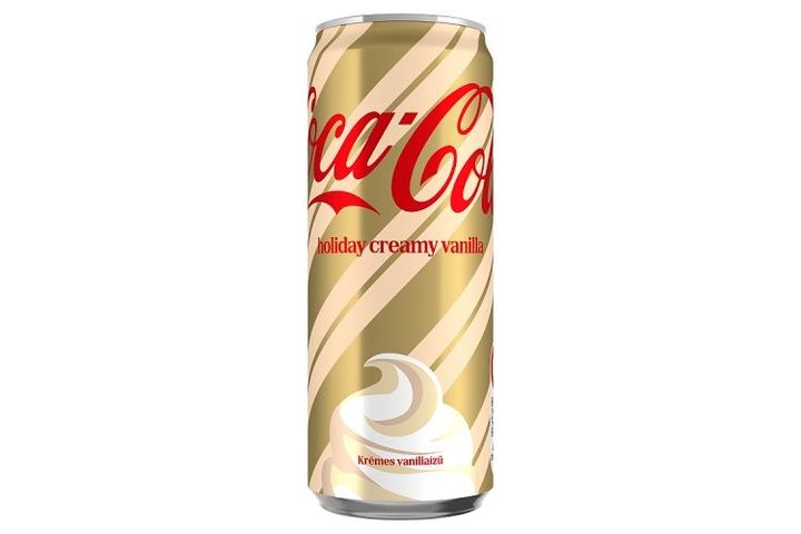 Coca-Cola Cola and Creamy Vanilla Flavoured Carbonated Soft Drink 330 ml