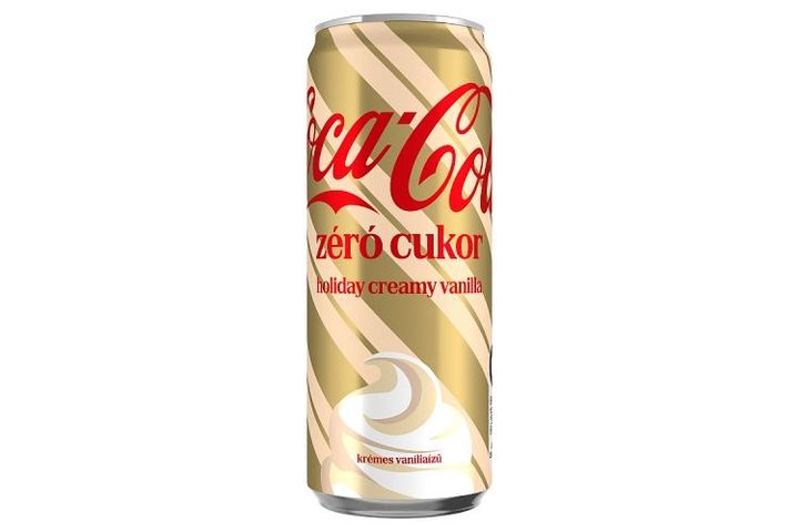 Coca-Cola Zero Sugar Cola and Creamy Vanilla Flavoured Energy-Free Carbonated Soft Drink 330 ml