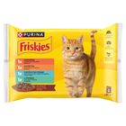 Purina Friskies Wet Cat Food in Gravy with Beef, Chicken, Ocean Fish and Cod 4 × 85 g