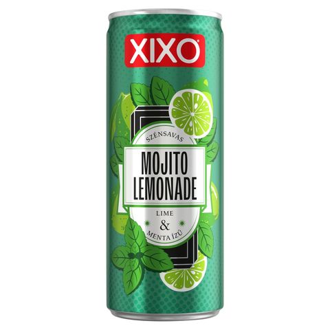 XIXO Mojito Lemonade Lime and Mint Flavour Carbonated Soft Drink with Sugar and Sweeteners 250 ml