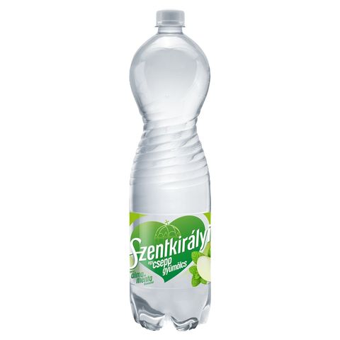 Szentkirályi Egy csepp gyümölcs Lightly Carbonated Apple and Mint Flavoured Drink 1500 ml