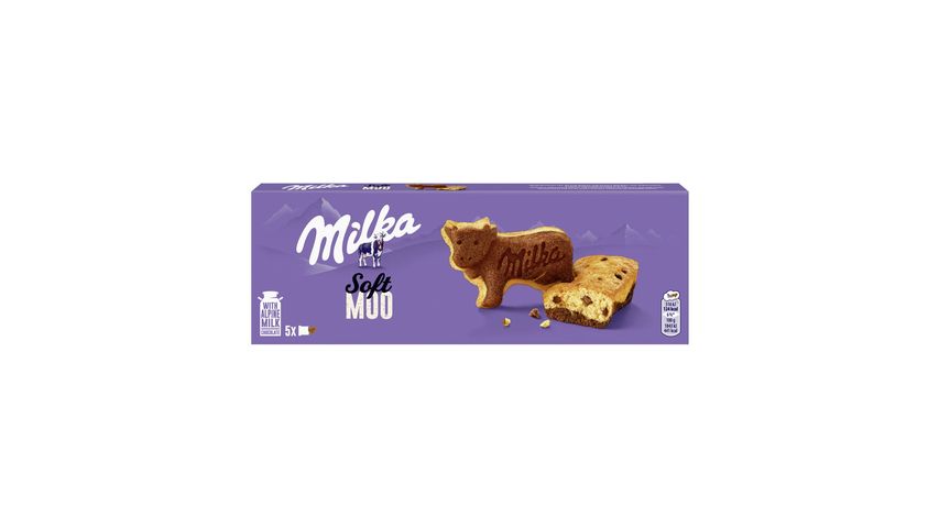 Milka Soft Moo Cake with Milk Chocolate Pieces 5 x 28 g (140 g)