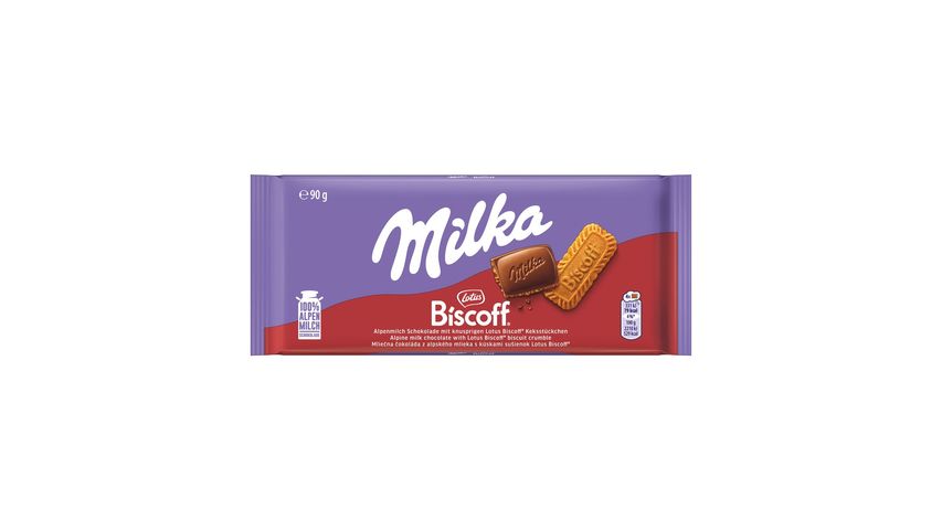 Milka Alpine Milk Chocolate with Biscuit Crumble 90 g